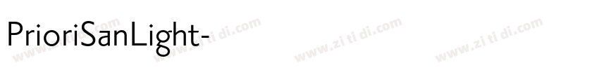 PrioriSanLight字体转换