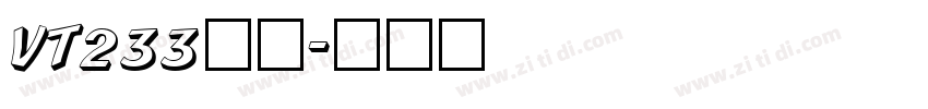 vt233字体字体转换