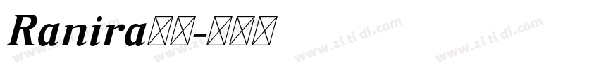Ranira下载字体转换