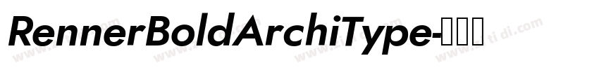 RennerBoldArchiType字体转换