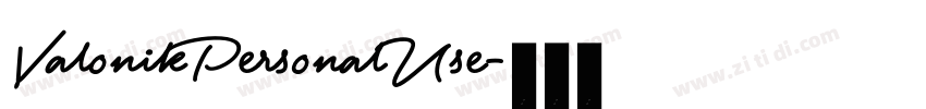 ValonikPersonalUse字体转换