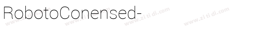 RobotoConensed字体转换