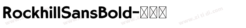 RockhillSansBold字体转换