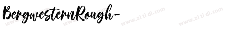 BergwesternRough字体转换