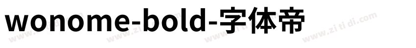 wonome-bold字体转换