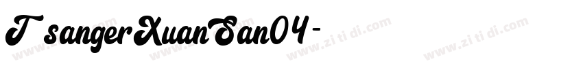TsangerXuanSan04字体转换