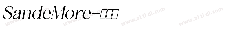 SandeMore字体转换