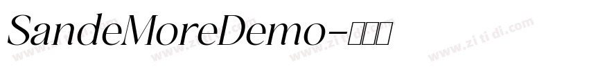 SandeMoreDemo字体转换