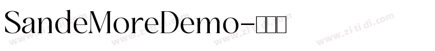 SandeMoreDemo字体转换