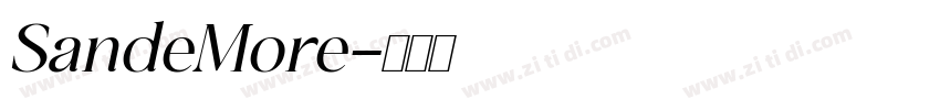 SandeMore字体转换