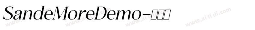 SandeMoreDemo字体转换