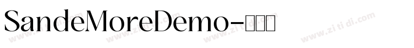 SandeMoreDemo字体转换