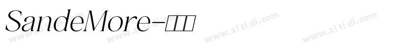 SandeMore字体转换