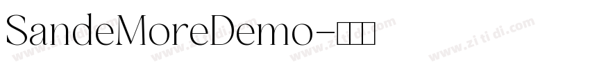 SandeMoreDemo字体转换