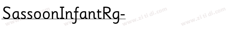 SassoonInfantRg字体转换