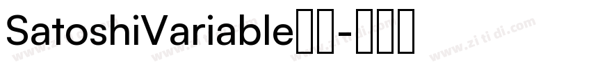 SatoshiVariable字体字体转换