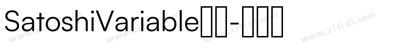 SatoshiVariable字体字体转换