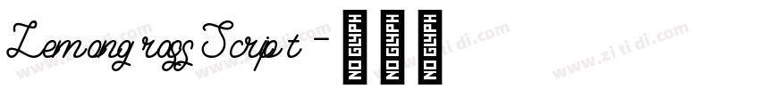 LemongrassScript字体转换 LemongrassScript字体转换