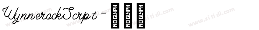 WynnerockScript字体转换