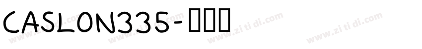 caslon335字体转换