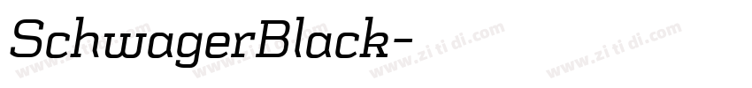 SchwagerBlack字体转换