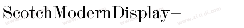 ScotchModernDisplay字体转换