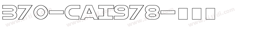 370-CAI978字体转换