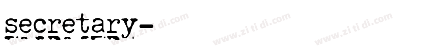secretary字体转换