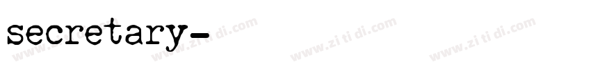 secretary字体转换