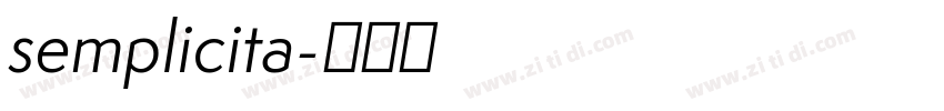 semplicita字体转换