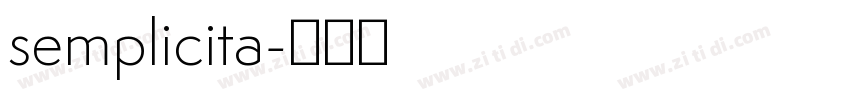 semplicita字体转换