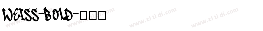 weiss-bold字体转换