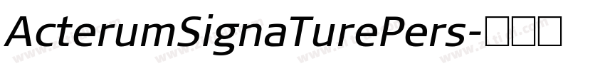 ActerumSignaTurePers字体转换