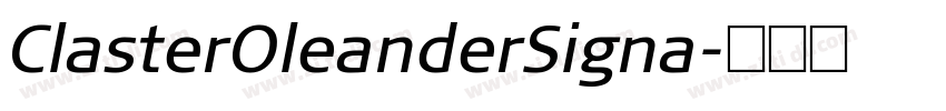 ClasterOleanderSigna字体转换