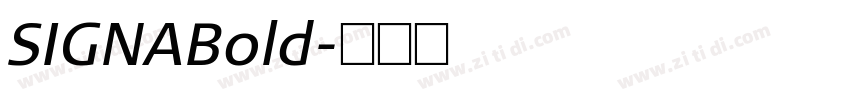SIGNABold字体转换