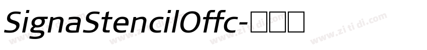 SignaStencilOffc字体转换