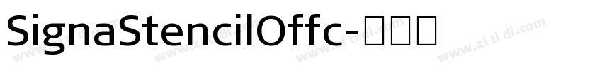 SignaStencilOffc字体转换