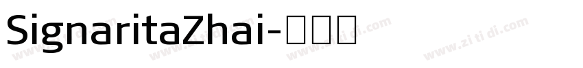 SignaritaZhai字体转换