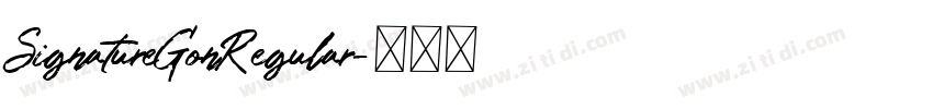 SignatureGonRegular字体转换 SignatureGonRegular字体转换