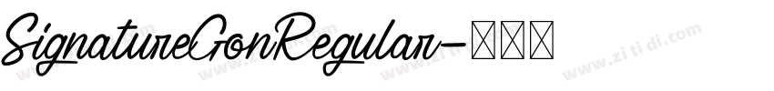 SignatureGonRegular字体转换 SignatureGonRegular字体转换