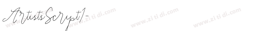 ArtistsScript1字体转换 ArtistsScript1字体转换