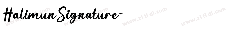 HalimunSignature字体转换