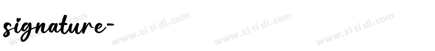signature字体转换