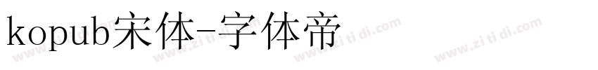 kopub宋体字体转换