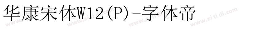 华康宋体W12(P)字体转换