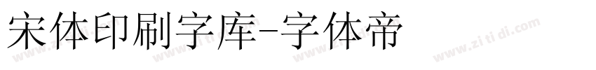 宋体印刷字库字体转换
