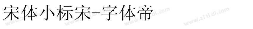 宋体小标宋字体转换