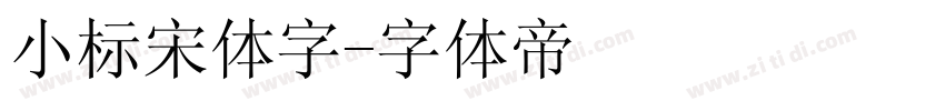 小标宋体字字体转换