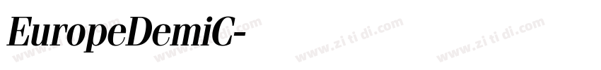EuropeDemiC字体转换