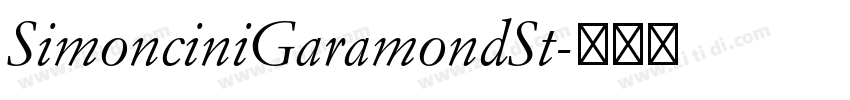 SimonciniGaramondSt字体转换